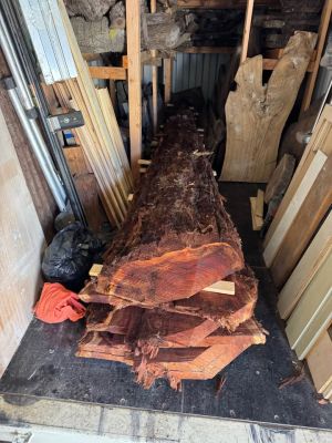 15’ Live Edge Redwood Slabs – Local Santa Ynez Redwood – Multiple Sizes