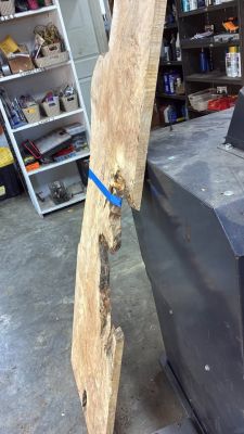 #22 Highly figured big leaf maple slab- kiln dried