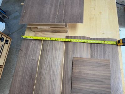 Walnut veneer with 3M stick and peel backing