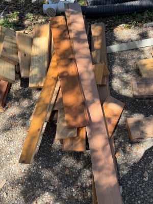 Miscellaneous wood pieces, pine, cypress, cedar