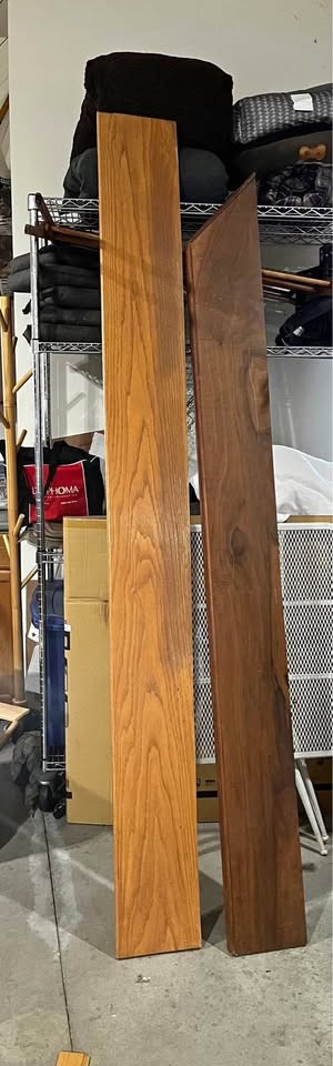 Solid Wood finished boards: Oak and Walnut. $20 each