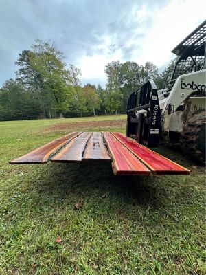 Live edge cedar and black walnut