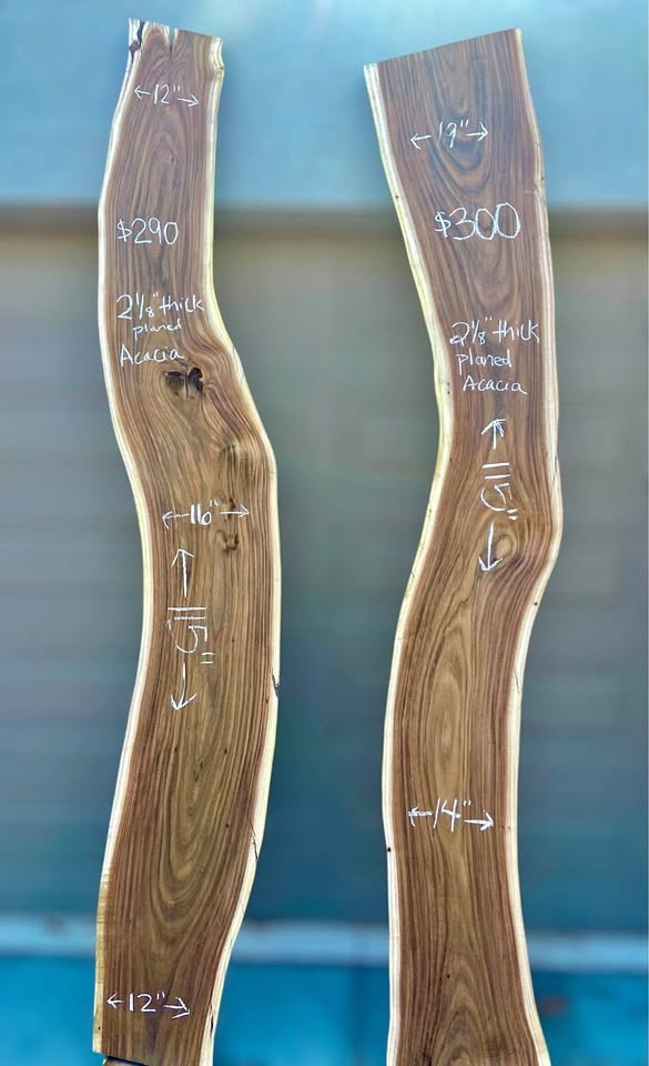 Acacia live edge slabs - Image 1