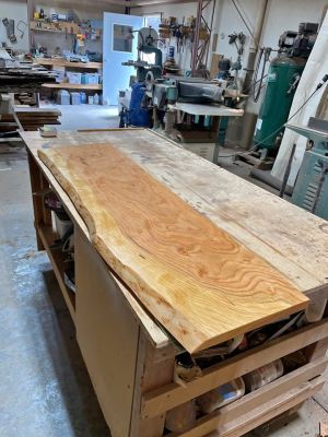 Kiln Dried Cherry live edge floating shelf