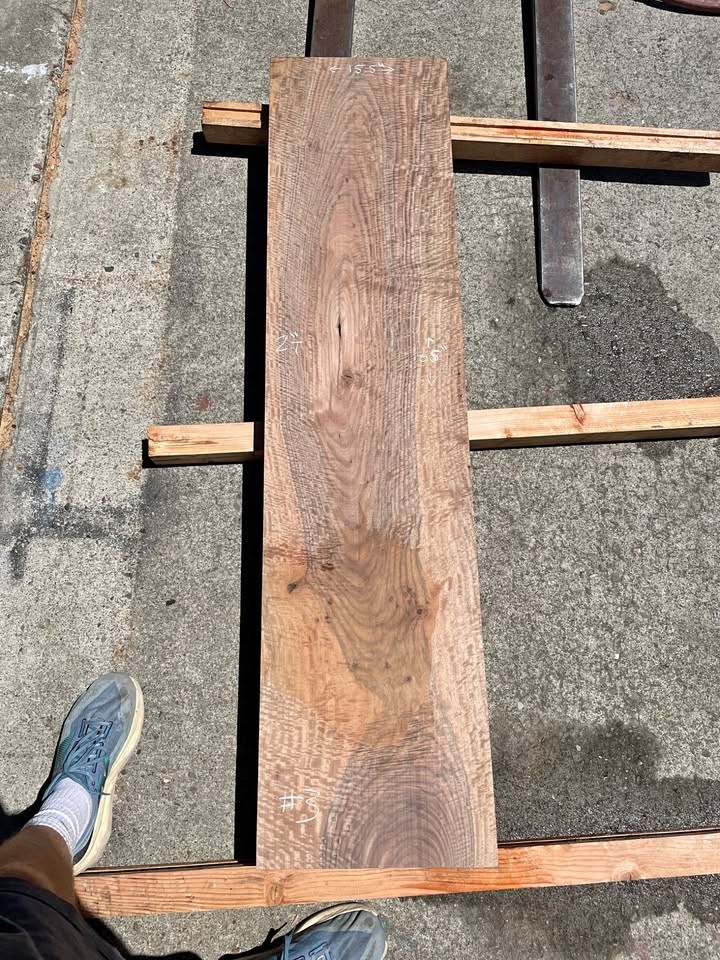 Extremely Figured Bastogne Walnut Slab - Image 1