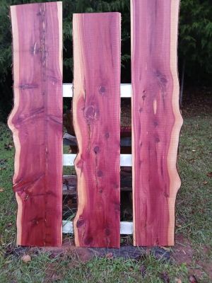 Wide Cedar Live Edge Slabs