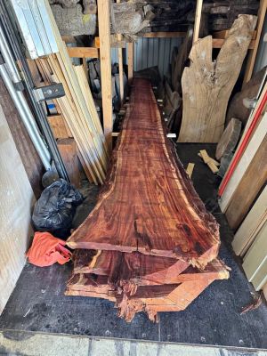 15’ Live Edge Redwood Slabs – Local Santa Ynez Redwood – Multiple Sizes