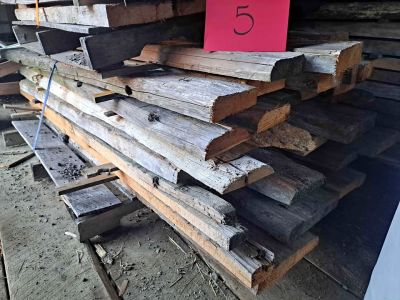 Live face slabs hand hewn boards