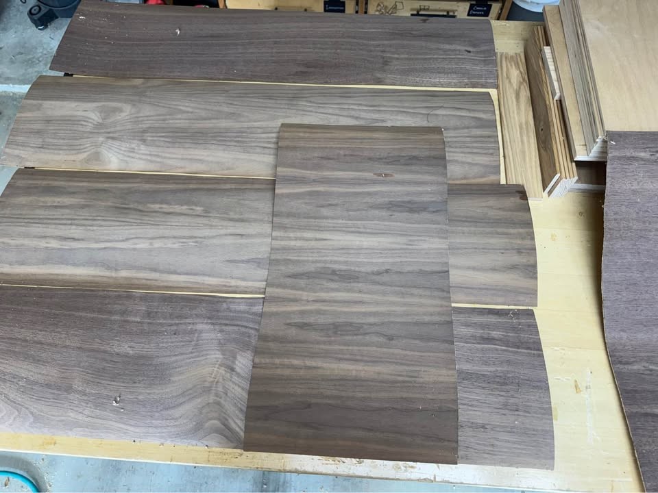 Walnut veneer with 3M stick and peel backing - Image 3