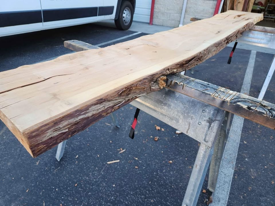 Cool Epoxy Project Wood - Live Edge Kiln Dried 3x14x9'3" Juniper Slab - Image 10