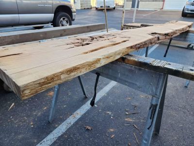 Cool Epoxy Project Wood - Live Edge Kiln Dried 3x14x9'3" Juniper Slab