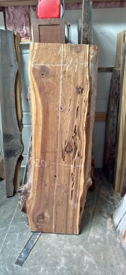 Thick Redwood Live Edge Slab – 75” x 21–29” x 3”