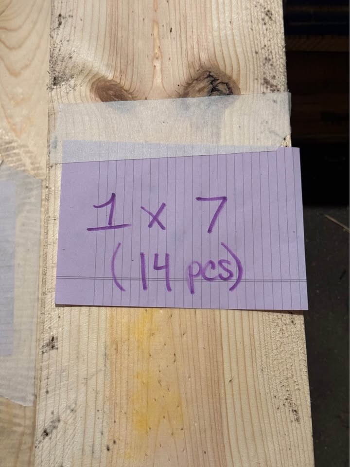 1x7 (Smooth Finished) 14 Pieces Only 14’ feet Long Pine Boards (1” Thick Boards ) - Image 2
