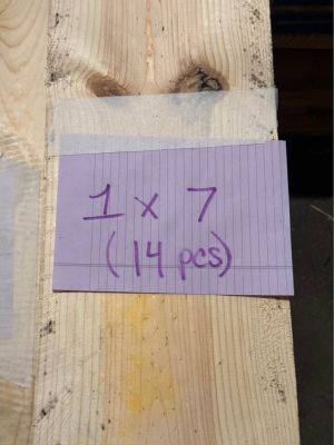 1x7 (Smooth Finished) 14 Pieces Only 14’ feet Long Pine Boards (1” Thick Boards )