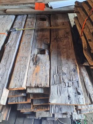 Live face hand hewn slabs
