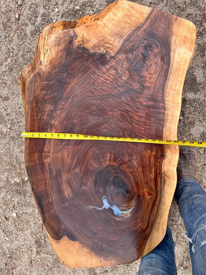 Claro Walnut coffee table wood slab - Image 1