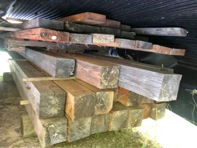 Cedar or Doug fir mill cut lumber.