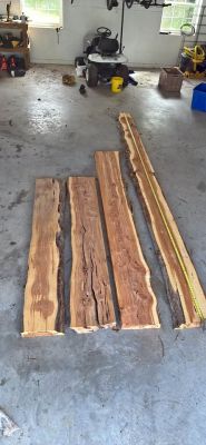 3” thick slabs of Cedar