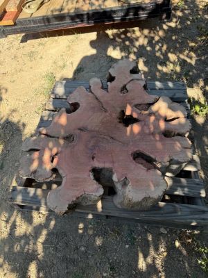 Most items in pics are Carob wood bisquets. Many more oak burl, eucalyptus and cedar slabs as well.