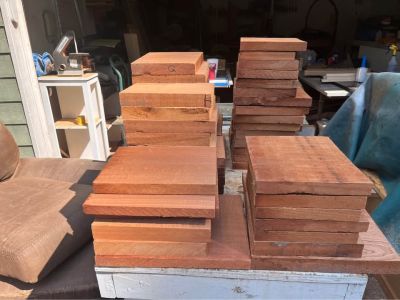 57 piece African mahogany (some light and dark) bundle