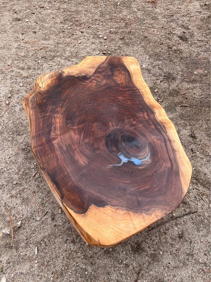 Claro Walnut coffee table wood slab - Image 3