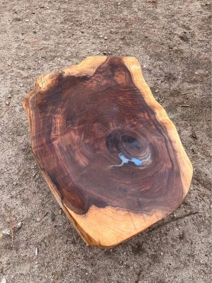 Claro Walnut coffee table wood slab