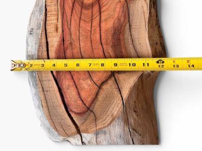 ???? Sculptural Pistachio Slab Live Edge, Wild Red Heartwood ????