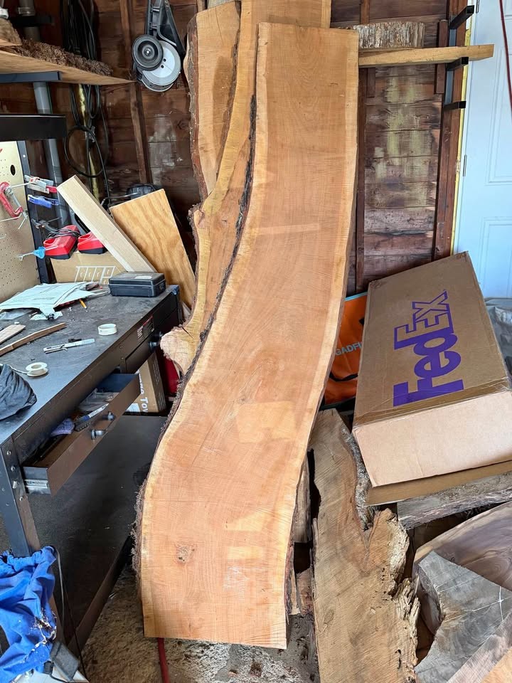 HALF PRICE LIVE EDGE CHERRY SLABS - Image 1