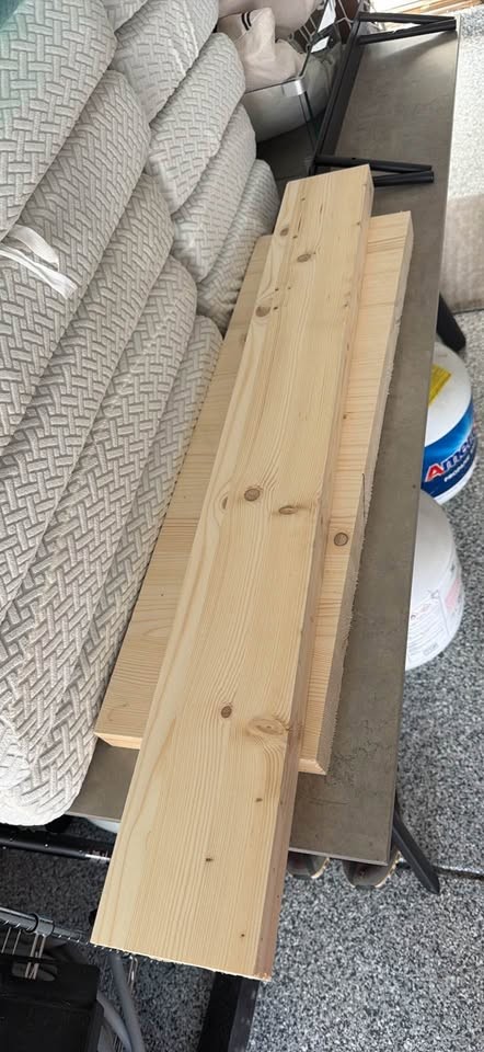 2 Unfinished Pine Wood Boards – DIY / Craft / Shelving - Image 2