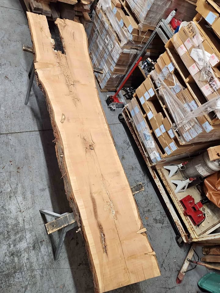 3x27x12ft Massive Juniper Live Edge Slab-Kiln Dried - Mantel Table Bartop Project Wood - Image 1