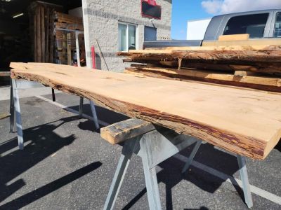 Great Character 9'4" Juniper 3" Thick Slab - Epoxy Project Wood Mantel Table Bartop