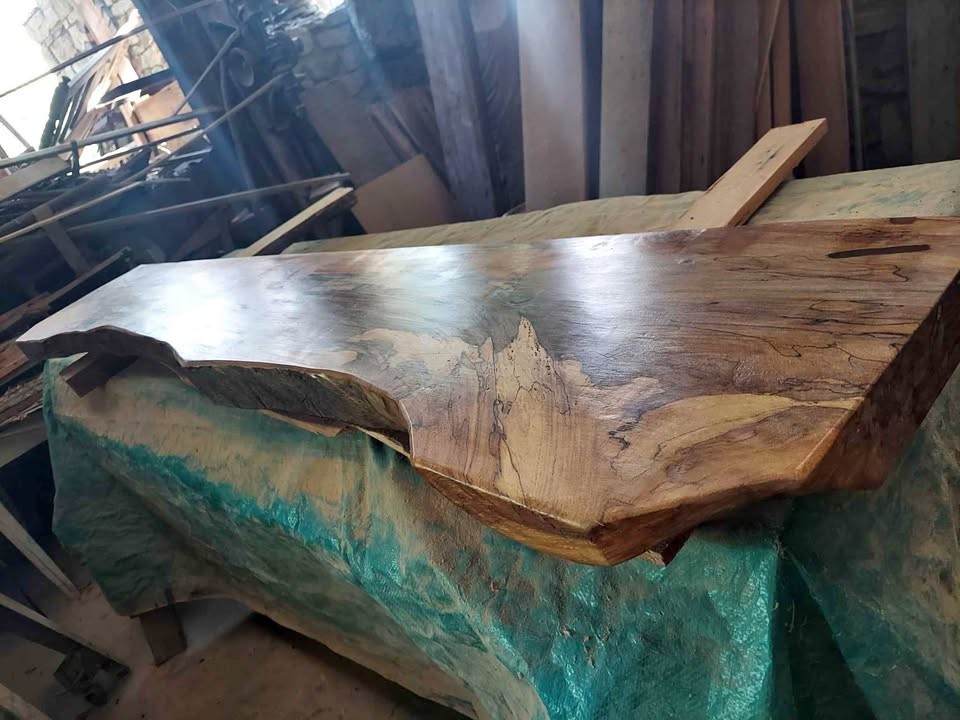 Cottonwood mantel ready for install (1) left. Hardwoods in the raw great selection slabs beams - Image 1