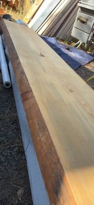 Live edge blue pine slab