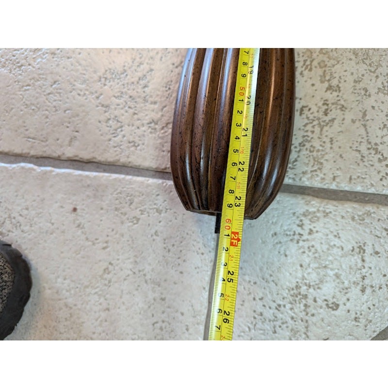 Round Bed Post Walnut Stain Wood & Resin Posts/Pillars/Columns Salvage Craft - Image 2