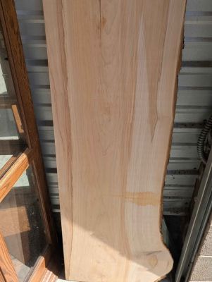 Beautiful wood slab 1.5" x 14" x 47" long. Type of wood unknown