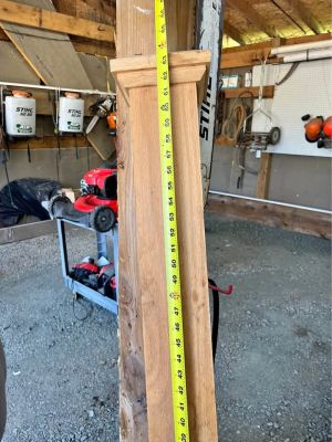 Oak newel  post 5  inch square