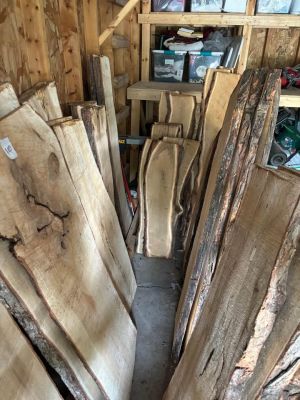 Live edge wood slabs