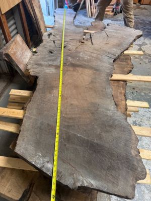 Massive California Claro Walnut Slab – 9' Long × 2 1⁄4"+ Thick