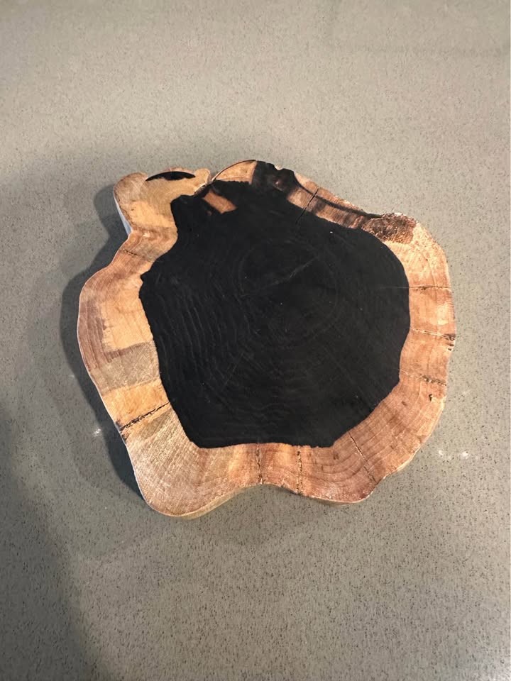 Live Edge Ebony Wood Slab Decor - Image 4