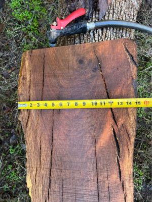 Hollow oak live edge mantle